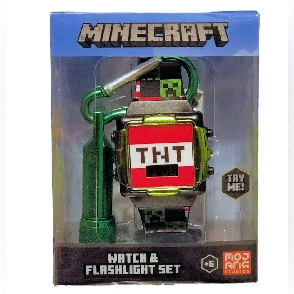 Minecraft Watch and Flashlight Set